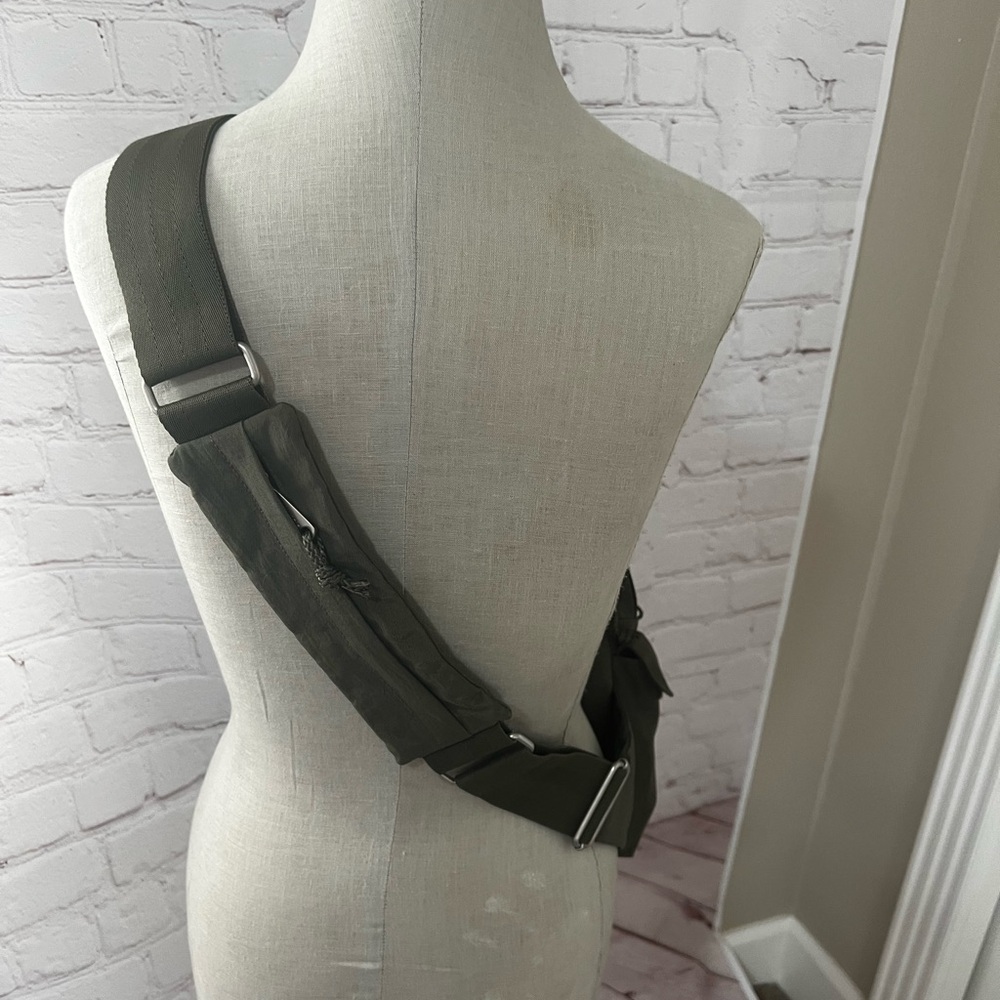 Olive Green Sling Backpack/Crossbody Bag - Picture 3 of 16
